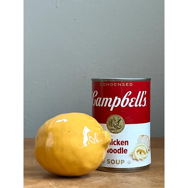 Ceramic Vintage Italian Yellow Ceramic Lemon For Sale - Image 7 of 10