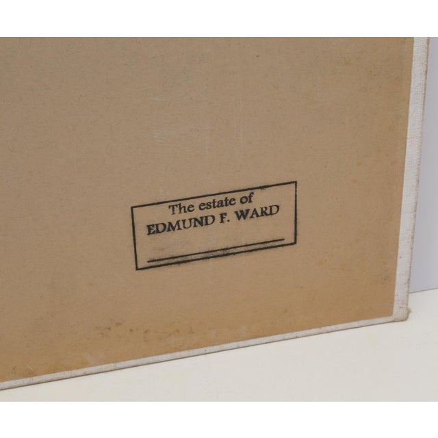 Mid 20th Century Brutalist Mid-Century Landscape Painting by Edmund Franklin Ward For Sale - Image 5 of 6