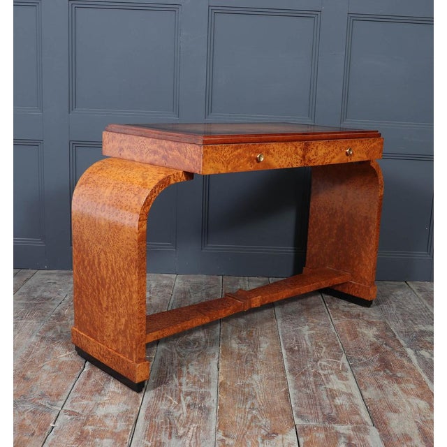 Art Deco French Writing Table in Burr Yew, 1925 For Sale - Image 11 of 17