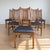 Chestnut Set of Six Restored Mid-Century Oak Slat-Back Dining Chairs, Walnut For Sale - Image 8 of 18