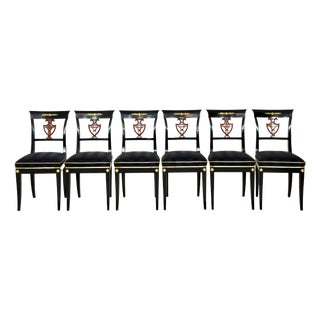 Vintage Biedermeier Style Chairs, 20th Century, Set of 6 For Sale