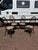 Set Of 4 Vintage Ercol Oak Dining Chairs. Sizes :- 96 cms tall, 43 cms wide at widest, , 43 cms seat height. A used set so...