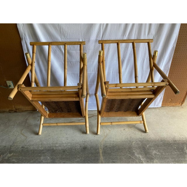 Mid Century Bamboo and Rattan Chairs Ficks Reed - A Pair For Sale - Image 6 of 10