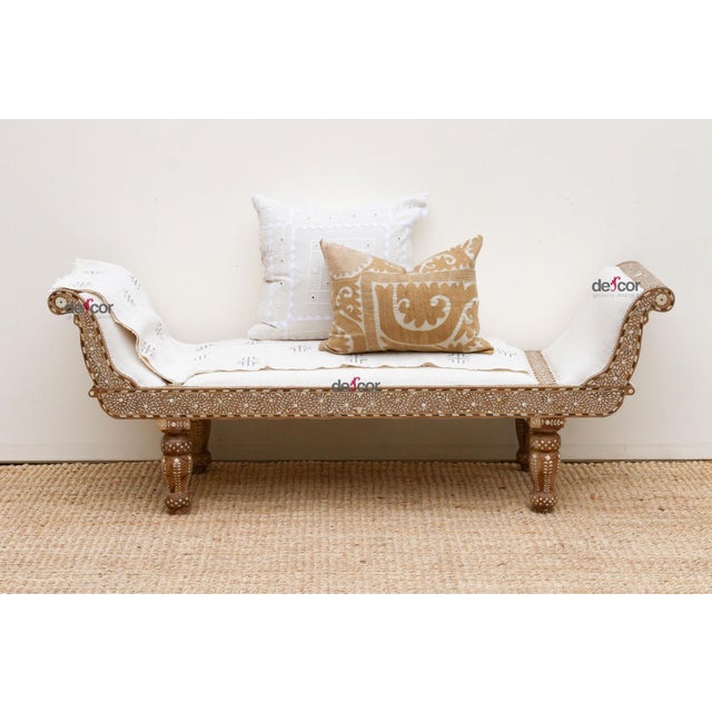 Regal Inlay Anglo Indian Sofa For Sale - Image 12 of 12