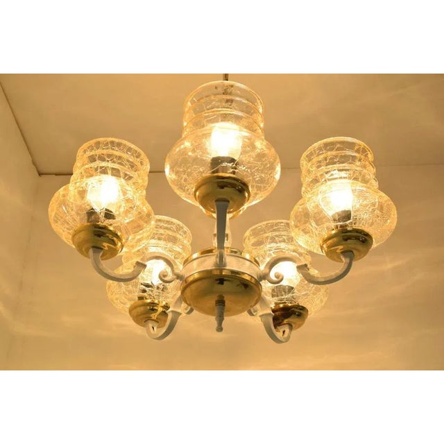 Mid-Century Chandelier, Czechoslovakia, 1970s For Sale - Image 9 of 15