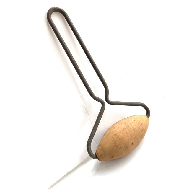 Vintage Rustic Primitive Wood Metal Kitchen Tools Utensils Set of 5