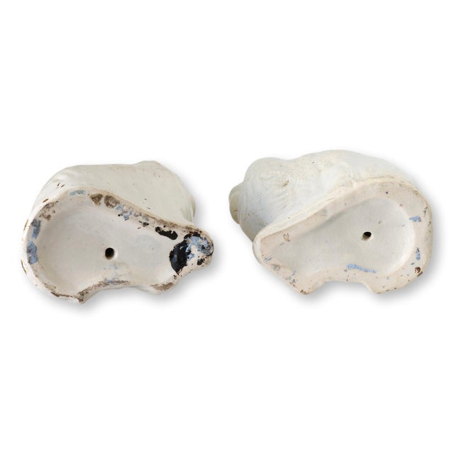 Circa 1860 Staffordshire spaniels in a rare smaller size. Modeled after Queen Victoria’s beloved Dash. Traditionally...
