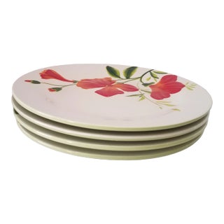 1980s "Garden Bouquet Home Studio" Ceramic Floral Decorative Dinner Plates - Set of 4 For Sale