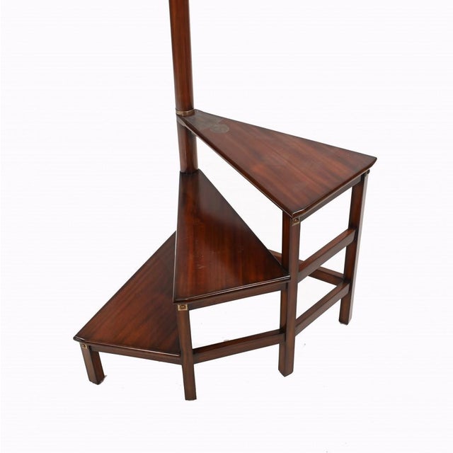 Brown Regency Library Steps in Mahogany, Set of 2 For Sale - Image 8 of 9