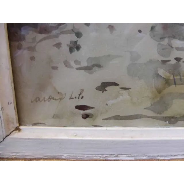 Marine Watercolor Painting by Lavoine For Sale - Image 4 of 5