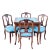 French Extending Game Table With Matching Chairs Hollywood Regency Style - Set of 5 For Sale - Image 10 of 10
