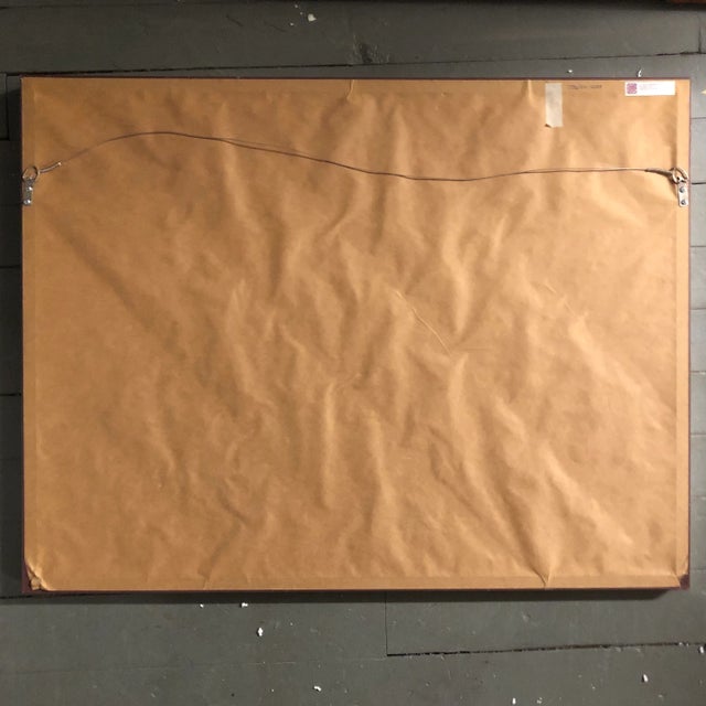 2010s Original Contemporary Large Poppy Pastel Framed Signed For Sale - Image 5 of 7