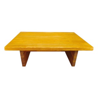 Vintage Scandinavian Pine Coffee Table, 1960s For Sale