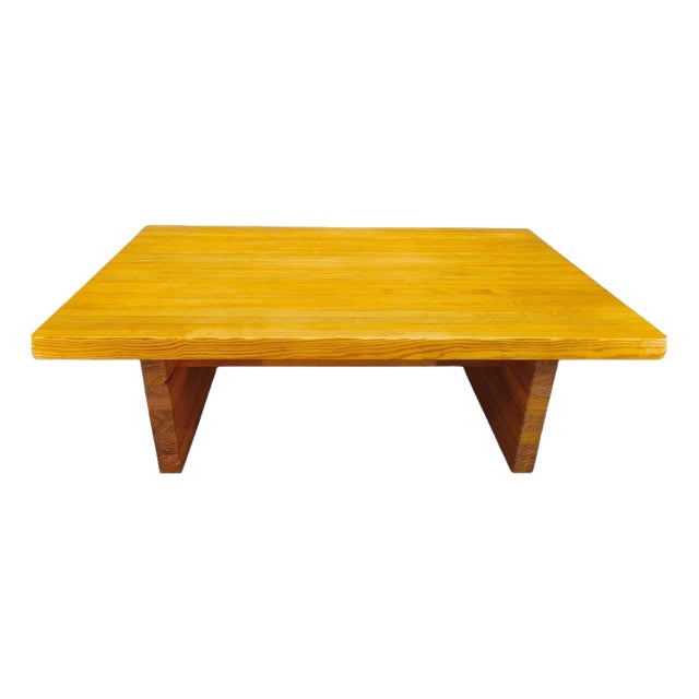 Vintage Scandinavian Pine Coffee Table, 1960s For Sale