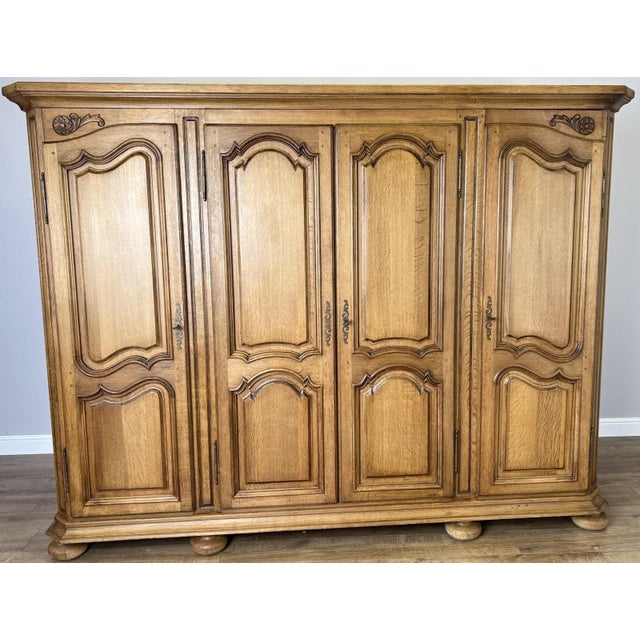 Vintage French Style Wardrobe in Oak For Sale - Image 3 of 13