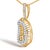 Haus of Brilliance Men's 10K Yellow Gold 1 1/5 Cttw Diamond Letter D Initial Pendant Necklace For Sale - Image 4 of 4