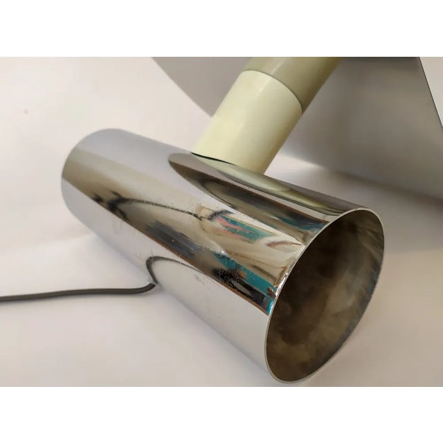1970s Vintage Space Age Chromed Table Lamp from Mezzaluna, 1970s For Sale - Image 5 of 8