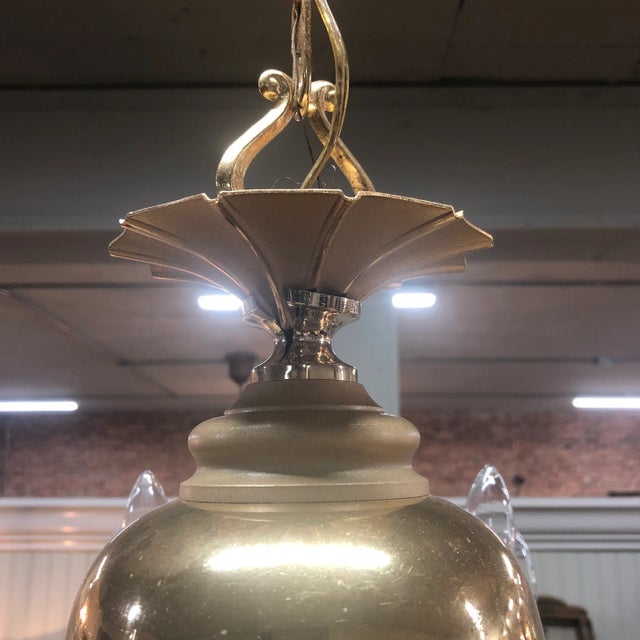Mid 20th Century Vintage Designer Contemporary Brass Chandelier 16 Lite For Sale - Image 5 of 8