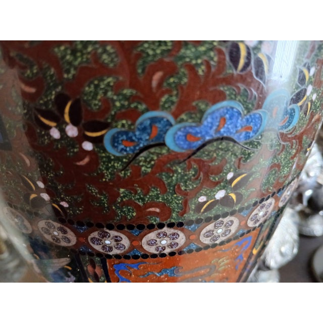 19th Century Japanese Brown Cloisonne Vase For Sale - Image 4 of 13