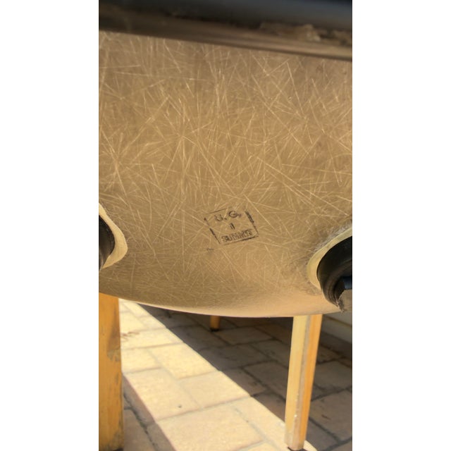 Plastic Vintage Herman Miller Fiberglass Shell DSX Side Chair by Summit With Original Orange Upholstery For Sale - Image 7 of 9