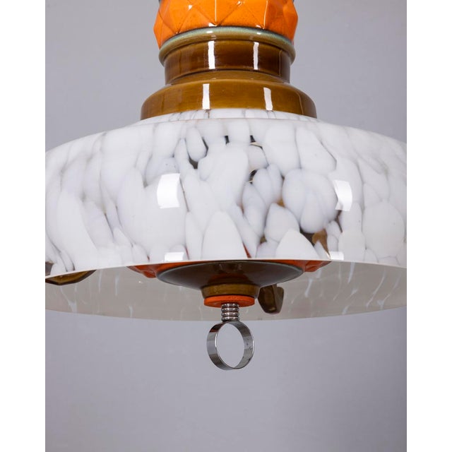1960s Vintage Ceramic and Glass Pendant Light, Italy, 1960s For Sale - Image 5 of 12