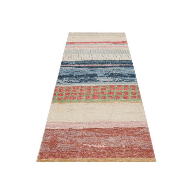 2010s Rug & Kilim’s Modern Abstract Art Runner Rug in Polychromatic Tones For Sale - Image 5 of 7