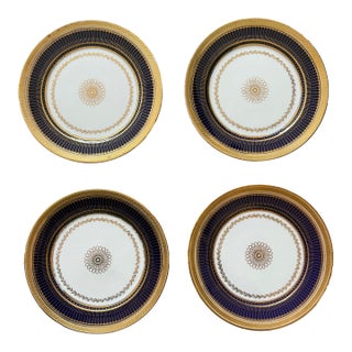 Late 19th Century Cauldon Ware Plate Set of 4 For Sale