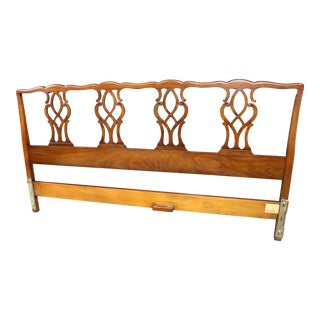 Kindel Mahogany Chippendale Style Kingsize Headboard For Sale