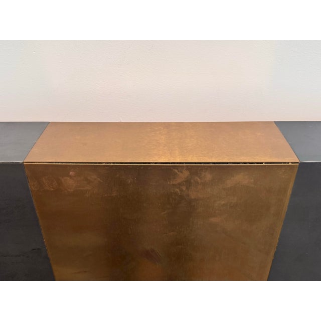 Ken Fulk Custom Long Wall-Mounted Zinc + Brass Headboard For Sale In San Francisco - Image 6 of 12