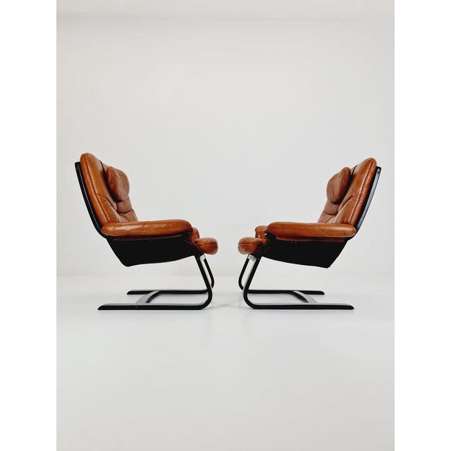 Mid-Century Modern Lounge Chairs by Ake Fribyter, 1970s, Set of 2 For Sale - Image 9 of 18