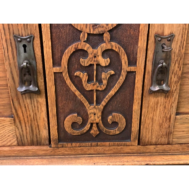 Arts & Crafts Oak Sideboard, 1900s For Sale - Image 15 of 18