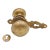 Vintage Traditional Pressed Brass Passage Door Knob Set For Sale