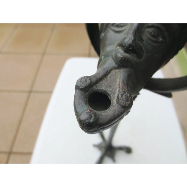 Mid 19th Century Grand Tour Bronze Roman Oil Lamp For Sale - Image 11 of 12
