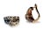 Late 20th Century Late 20th Century 14K Pink Rose Gold Multi Color Diamond Knot Earrings Estate, Pair For Sale - Image 5 of 6
