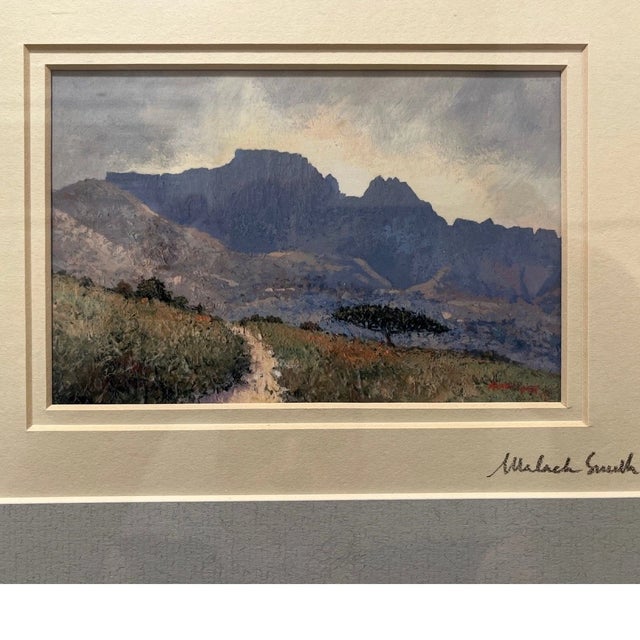 Late 20th Century Michael Smith Mt Diablo Original Painting Signed Red Monogram Witherspoon Art CA For Sale - Image 4 of 7