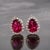 White Natural Pink Tourmaline Diamond Stud Earrings 14k W Gold 2.02 TCW Certified For Sale - Image 8 of 18