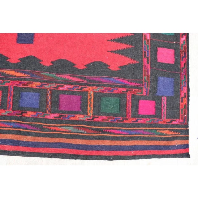 Vintage Handwoven Sofreh Kilim, 1920s For Sale - Image 10 of 12