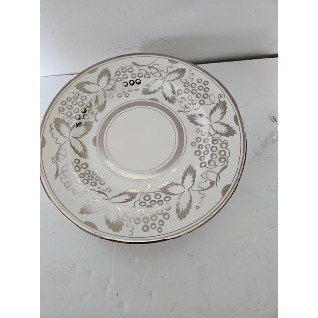 Antique English Silver Luster Dinner Plates Set of 8 For Sale - Image 4 of 5