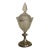 Crystal Lidded Compote With Sterling Silver Base For Sale