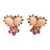 Bochic “Orient” Ruby, Coral & Multi Sapphire Earrings Set in 18k & Silver - 2 Pieces For Sale