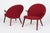 Danish Mid Century Modern Red Upholstery Lounge Chairs by Kurt Olsen, 1960s For Sale - Image 9 of 9