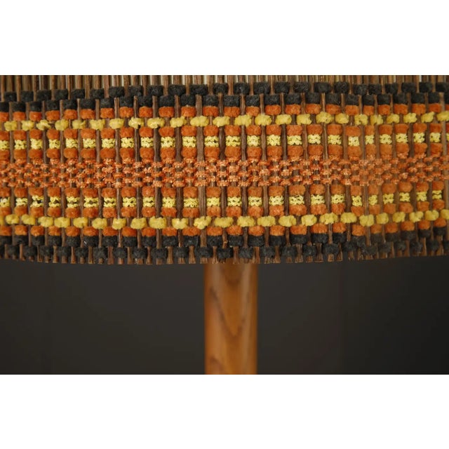 1960s Large Maria Kipp Lampshade With Black, Sienna, and Burnt Orange Stripes, 1960s For Sale - Image 5 of 9