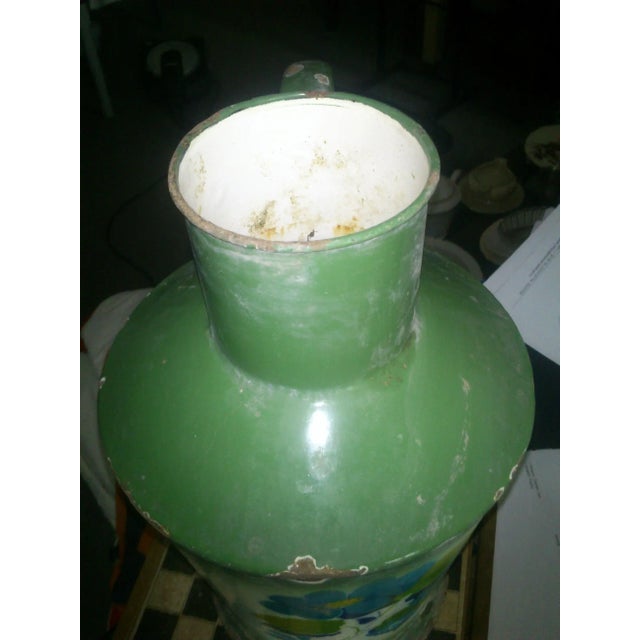 Rustic Vintage Enamel Water Can, 1950s For Sale - Image 3 of 5