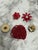 Red Eclectic Vintage Upcycled Crystal Jeweled Magnets, Set of Five For Sale - Image 8 of 10