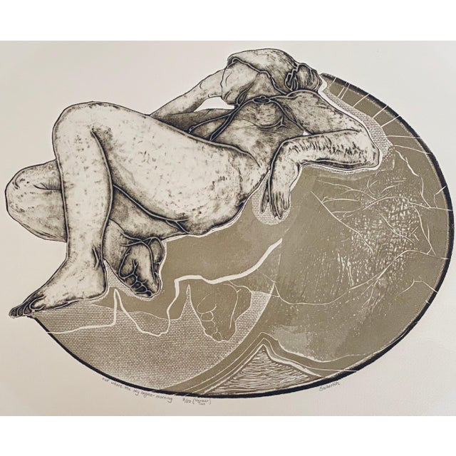 Better Saiberlich, Etching with Aquatint Print Women Reclining For Sale - Image 4 of 10
