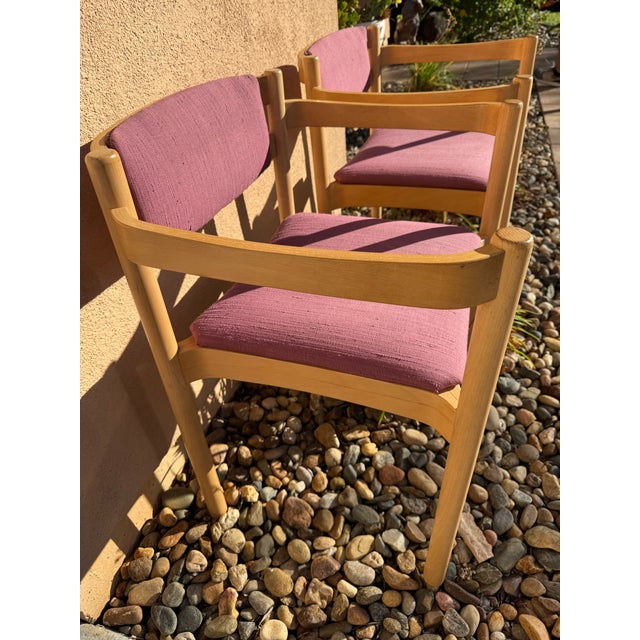 Mid-Century Modern Pair (2) Danish Mid Century Arm Chairs by o.d. Møbler a/S (Oddense Maskinsnedkeri) For Sale - Image 3 of 12