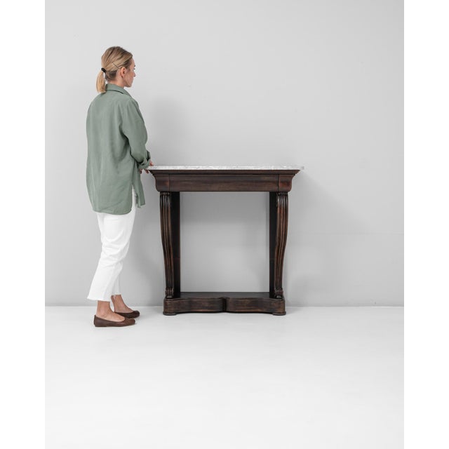 19th Century French Restauration Console Table With Marble Top For Sale - Image 18 of 18