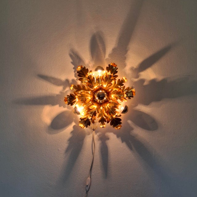 Mid-Century Modern Four-Light Ceiling Lamp, Italian, 1970s For Sale - Image 9 of 18