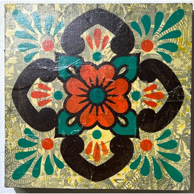 Ernesto Yerena Montejano “Ganas Talavera,” 2015 — Mixed Media on Wood Panel For Sale - Image 9 of 12