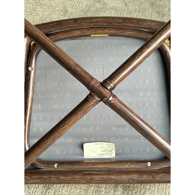Brown Late 20th Century Set of 6 Barbara Barry for McGuire Tobacco Cane Dining Chairs For Sale - Image 8 of 11